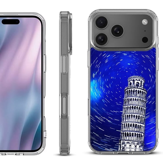 For iPhone 17 Pro Max Protective Shockproof Phone Case, by OneToughShield - Tower of Pisa