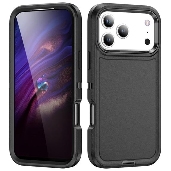 For iPhone 17 Pro Max Rugged Phone Case (Black)