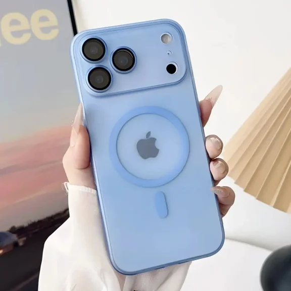 For iPhone 17 Pro Max Slim Frosted Clear PC Shockproof For Magsafe Phone Case For iPhone 17 Air  Wireless Charge Cover