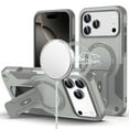 thumbnail image 1 of For iPhone 17 Pro Max Case Magnetic Circle Rugged Grip Kickstand +Tempered Glass, 1 of 4