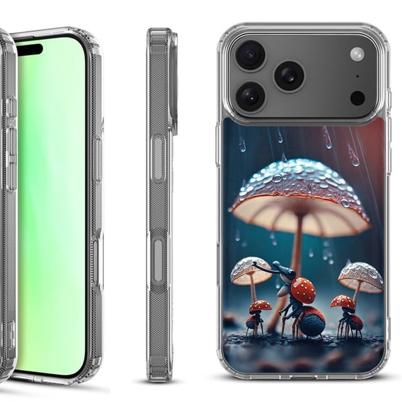For iPhone 17 Pro Shockproof Protective Phone Case, by OneToughShield - Ant n Mushroom