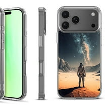 For iPhone 17 Pro Shockproof Protective Phone Case, by OneToughShield - Astronaut Milkyway