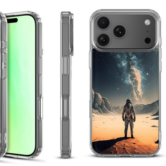 For iPhone 17 Pro Shockproof Protective Phone Case, by OneToughShield - Astronaut Milkyway