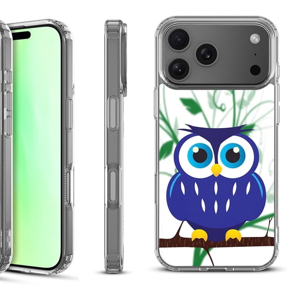 For iPhone 17 Pro Shockproof Protective Phone Case, by OneToughShield - Blue Owl