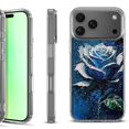 thumbnail image 1 of For iPhone 17 Pro Shockproof Protective Phone Case, by OneToughShield - Blue Rose, 1 of 5