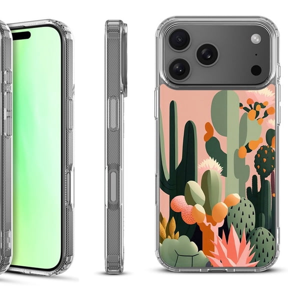 For iPhone 17 Pro Shockproof Protective Phone Case, by OneToughShield - Cactus