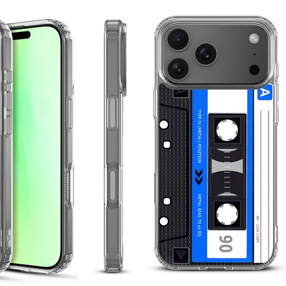 For iPhone 17 Pro Shockproof Protective Phone Case, by OneToughShield - Cassette Blue
