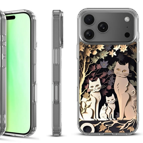 For iPhone 17 Pro Shockproof Protective Phone Case, by OneToughShield - Cat Craft