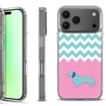 thumbnail image 1 of For iPhone 17 Pro Shockproof Protective Phone Case, by OneToughShield - Chevron/Dachshund/Puppy, 1 of 5