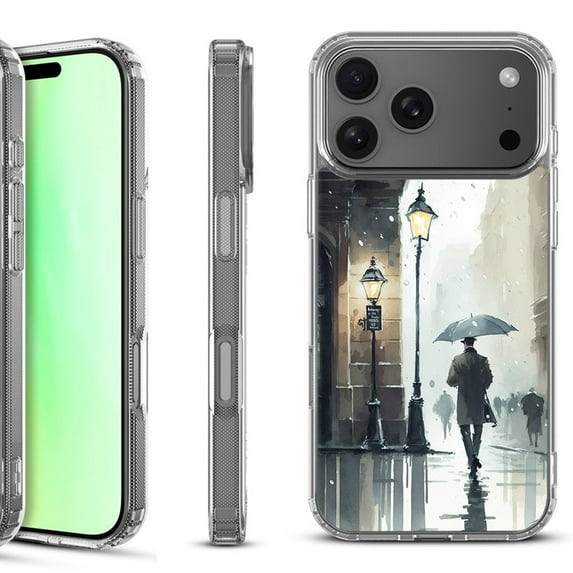 For iPhone 17 Pro Shockproof Protective Phone Case, by OneToughShield - City in the rain