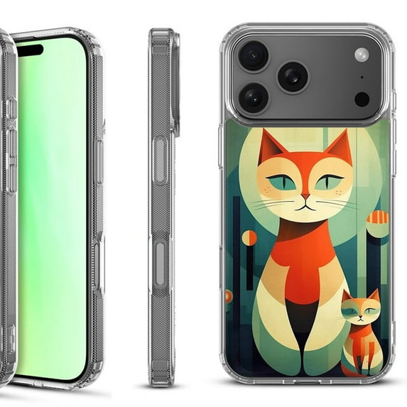 For iPhone 17 Pro Shockproof Protective Phone Case, by OneToughShield - Cute Cats