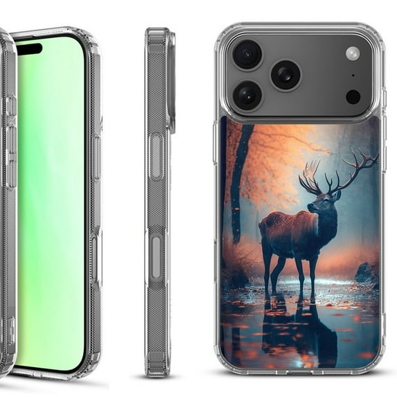 For iPhone 17 Pro Shockproof Protective Phone Case, by OneToughShield - Deer Autumn