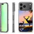 thumbnail image 1 of For iPhone 17 Pro Shockproof Protective Phone Case, by OneToughShield - Deer Sunset, 1 of 5