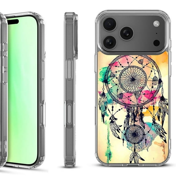 For iPhone 17 Pro Shockproof Protective Phone Case, by OneToughShield - Dream Catcher Color