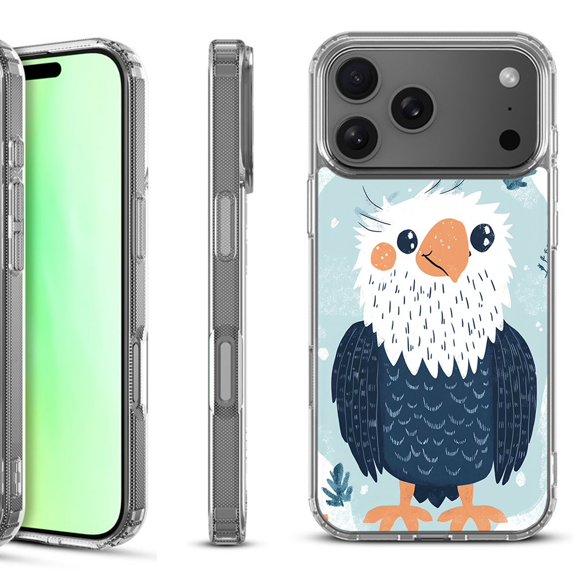 For iPhone 17 Pro Shockproof Protective Phone Case, by OneToughShield - Eagle Smile