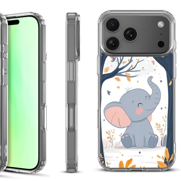 For iPhone 17 Pro Shockproof Protective Phone Case, by OneToughShield - Elephant Smile