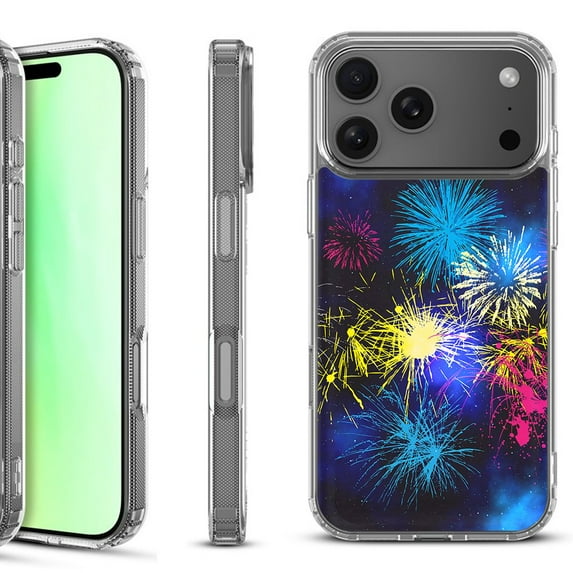 For iPhone 17 Pro Shockproof Protective Phone Case, by OneToughShield - Fireworks
