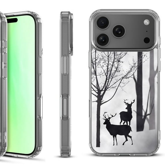 For iPhone 17 Pro Shockproof Protective Phone Case, by OneToughShield - Forest Deer