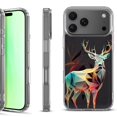 thumbnail image 1 of For iPhone 17 Pro Shockproof Protective Phone Case, by OneToughShield - Geometric Deer, 1 of 5
