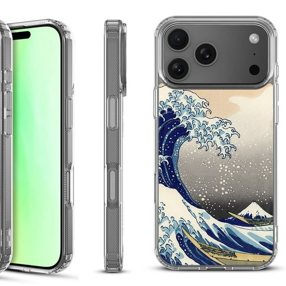 For iPhone 17 Pro Shockproof Protective Phone Case, by OneToughShield - Great Wave