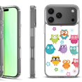 thumbnail image 1 of For iPhone 17 Pro Shockproof Protective Phone Case, by OneToughShield - Happy Owl, 1 of 5