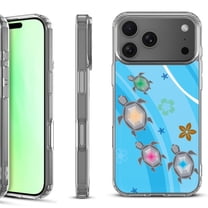 For iPhone 17 Pro Shockproof Protective Phone Case, by OneToughShield - Happy Turtle