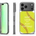 thumbnail image 1 of For iPhone 17 Pro Shockproof Protective Phone Case, by OneToughShield - Keep Calm Softball, 1 of 5