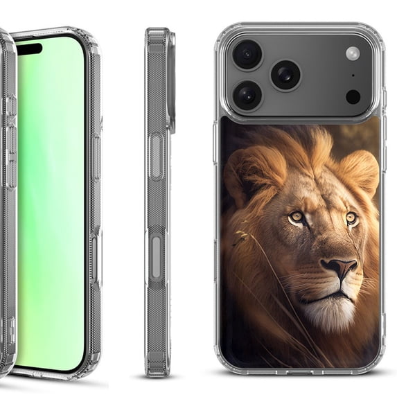 For iPhone 17 Pro Shockproof Protective Phone Case, by OneToughShield - Lion