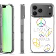 thumbnail image 1 of For iPhone 17 Pro Shockproof Protective Phone Case, by OneToughShield - Love/Peace, 1 of 5