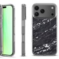 thumbnail image 1 of For iPhone 17 Pro Shockproof Protective Phone Case, by OneToughShield - Marble B/W, 1 of 5