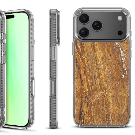 For iPhone 17 Pro Shockproof Protective Phone Case, by OneToughShield - Marble / Earth