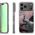 thumbnail image 1 of For iPhone 17 Pro Shockproof Protective Phone Case, by OneToughShield - Peacock Flower, 1 of 5