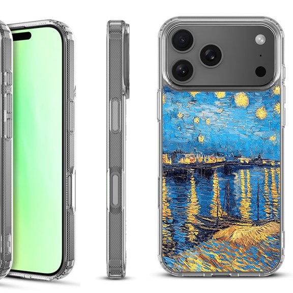 For iPhone 17 Pro Shockproof Protective Phone Case, by OneToughShield - Starry Night Rhone