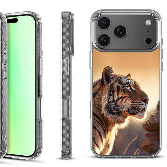 For iPhone 17 Pro Shockproof Protective Phone Case, by OneToughShield - Tiger