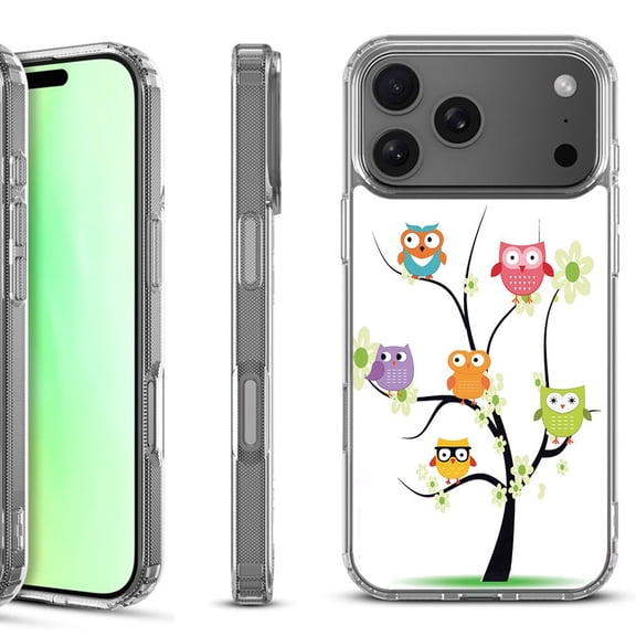For iPhone 17 Pro Shockproof Protective Phone Case, by OneToughShield - Tree Owl