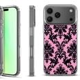 thumbnail image 1 of For iPhone 17 Pro Shockproof Protective Phone Case, by OneToughShield - Victorian Pink/Black, 1 of 5
