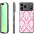 thumbnail image 1 of For iPhone 17 Pro Shockproof Protective Phone Case, by OneToughShield - Victorian White/Pink, 1 of 5