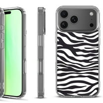 For iPhone 17 Pro Shockproof Protective Phone Case, by OneToughShield - Zebra B/W