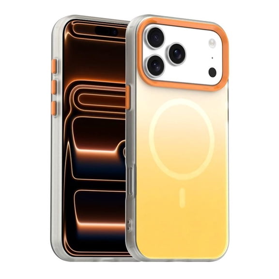 For iPhone 17 Pro Translucent Candy Gradient Series 3-in-1 Magnetic Phone Case,Yellow,For iPhone 17 Pro