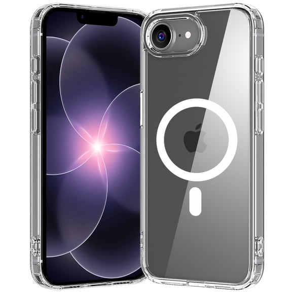 For iPhone 17e Clear Case Transparent Cover Magnetic Shockproof Heavy Duty Rugged Clear Protective Cover
