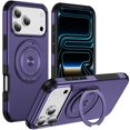 thumbnail image 1 of For iPhone 18 Pro Max Phone Case Magnetic 360° Rotating Holder Drop Protector Cover,Dark purple,For iPhone 18 Pro Max, 1 of 9