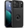 thumbnail image 1 of For iPhone 18 Pro Max / iPhone 17 Pro Max Case, PU Premium Leather Slim Shockproof Cover, Black, 1 of 6