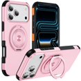 thumbnail image 1 of For iPhone 18 Pro Phone Case Magnetic 360° Rotating Holder Drop Protector Cover,Pink ,For iPhone 18 Pro, 1 of 8