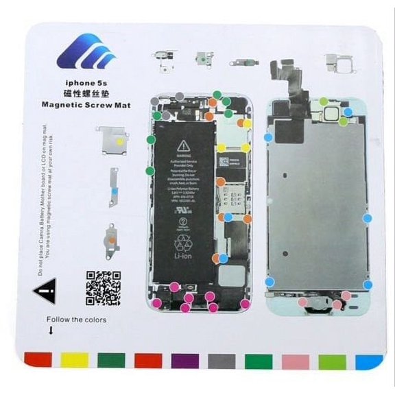 For iPhone 5s - Magnetic Screw Mat Phone Repair Disassembly Guide