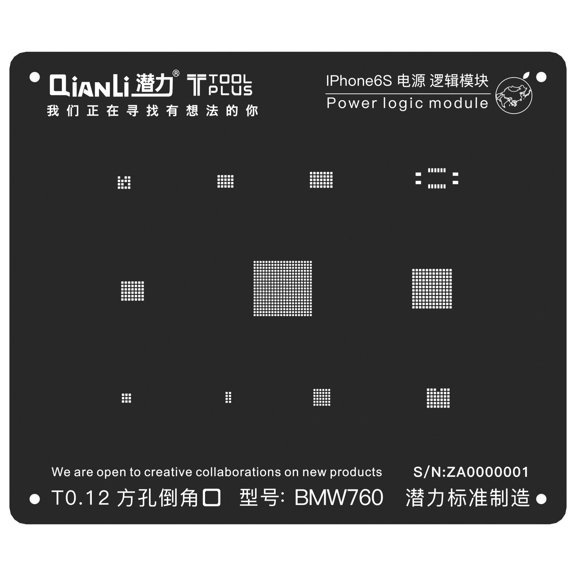 For iPhone 6s QianLi ToolPlus 3D iBlack Stencil For Power Logic Module