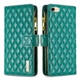 thumbnail image 1 of For iPhone 7, iPhone 8, iPhone SE 2020, iPhone 2022 Wallet with [RFID Blocking] [9 Card Slots ] Zipper Pocket Premium Leather Magnetic Flip Folio with Wrist Strap Kickstand Protective Cover, Green, 1 of 6