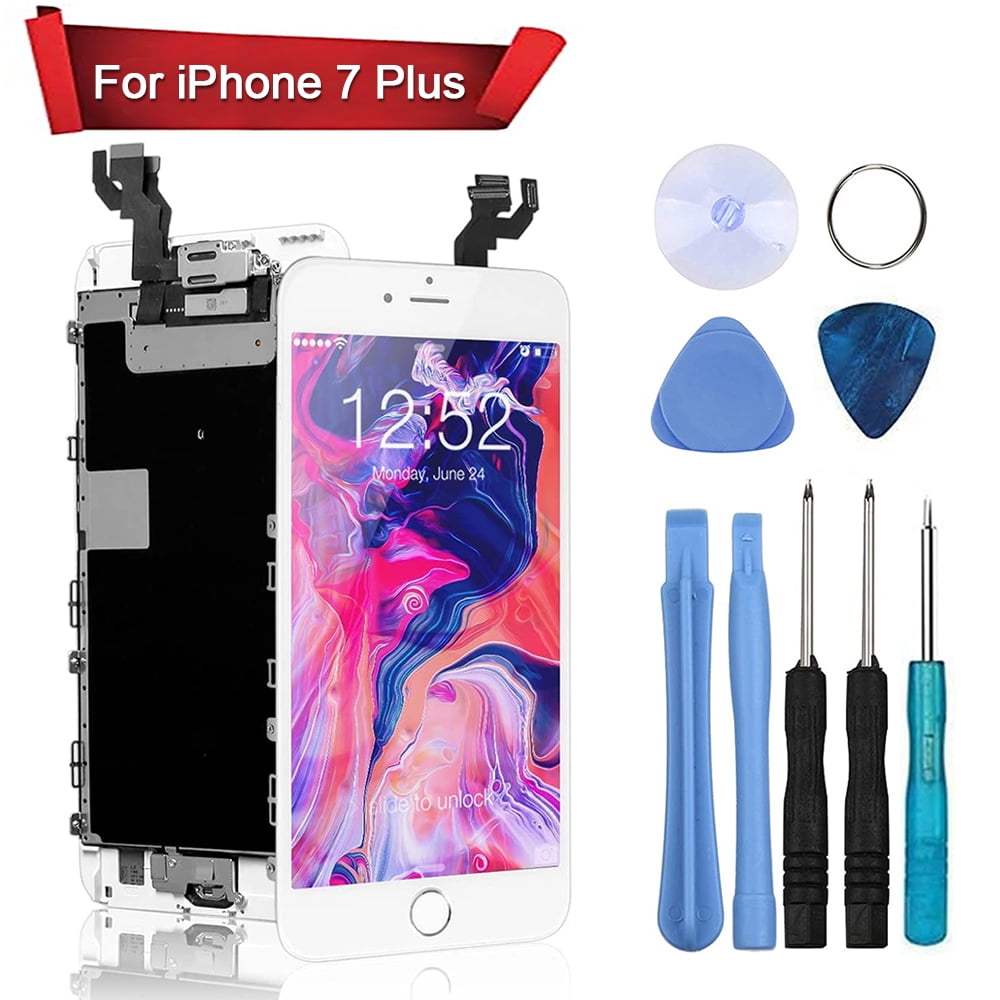 Premium for iPhone XR Screen Replacement 6.1' 3D Touch LCD Complete Repair  kit Digitizer Display Assembly with Back Plate, Waterproof Adhesive