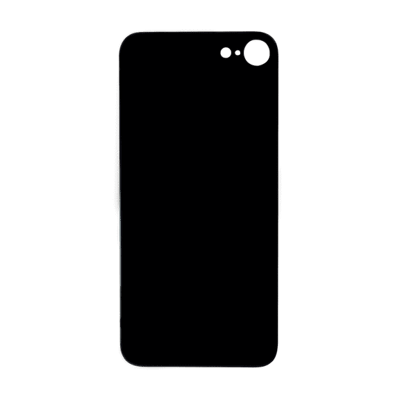 For iPhone 8 Plain Glass Back Replacement in Black