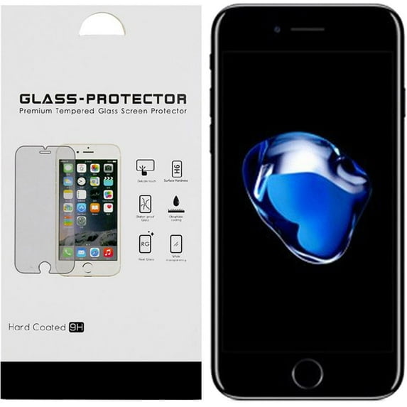 For iPhone 8 Plus/7 Plus Bulk White Paper Card Package Tempered Glass