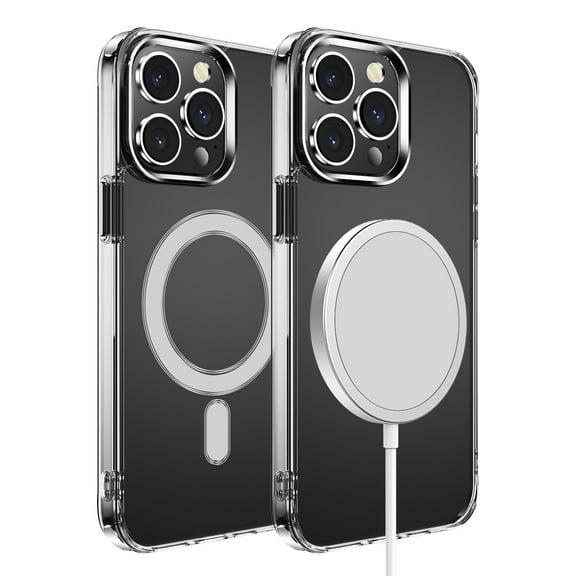 For iPhone 8 Plus/7 Plus Thick Transparent [Magnetic Circle] Shockproof Hybrid - Clear